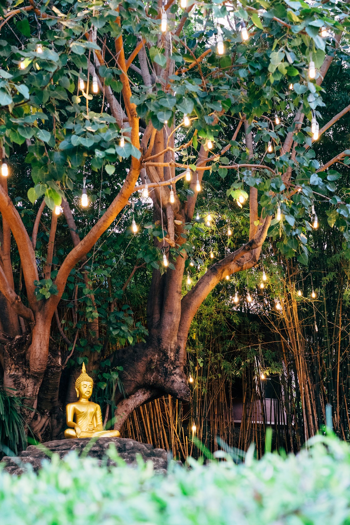 Ancient brick temple chedi inside Chiang Mai Old City